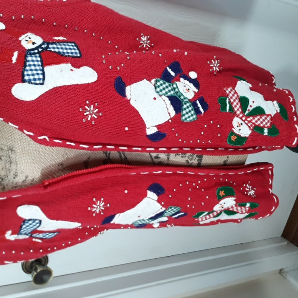 Bobbie Brooks Sweater Vest Holiday Size XL - Picture 3 of 8